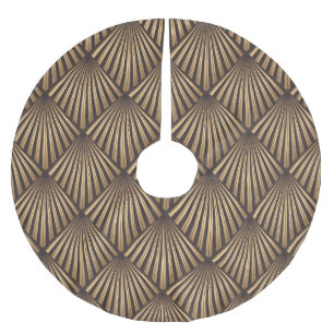 Abstracte art deco: gouden elegantie. kerstboom rok