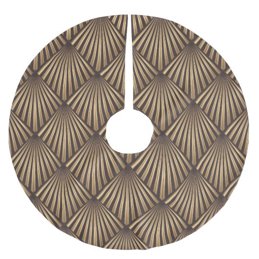 Abstracte art deco: gouden elegantie. kerstboom rok (Voorkant)
