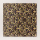 Abstracte art deco: gouden elegantie. legpuzzel (Horizontaal)