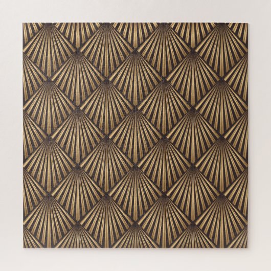 Abstracte art deco: gouden elegantie. legpuzzel (Verticaal)