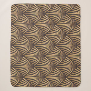 Abstracte art deco: gouden elegantie. sherpa deken