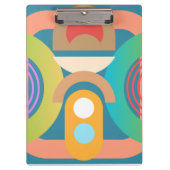 Abstracte Art Deco Modern Kleurrijk Klembord (Voorkant)