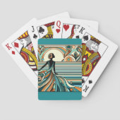 Abstracte Art Deco-stijl Pokerkaarten (Achterkant)
