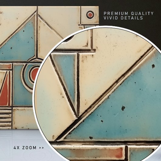 Abstracte art deco symmetrie tegeltje