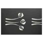 Abstracte Art Deco Wit Zwart Bloempatroon Stof (Fat Quarter)