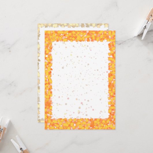 Abstracte Art Design Autumn Foliage DIY Kaart (Voorkant / Achterkant in situ)