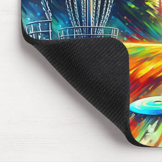 Abstracte Art Disc Golf thema Muismat (Hoek)