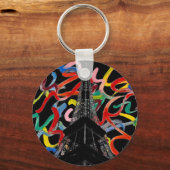 Abstracte Art-EiffeltowerSleutelhanger Sleutelhanger (Voorkant)