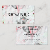 Abstracte Art elegant Black en Red Sjabloon Trendy Visitekaartje (Voorkant / Achterkant)