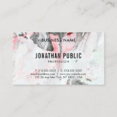 Abstracte Art elegant Black en Red Sjabloon Trendy Visitekaartje (Achterkant)