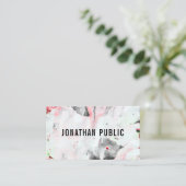 Abstracte Art elegant Black en Red Sjabloon Trendy Visitekaartje (Staand voorkant)