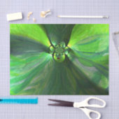 Abstracte Art Foxes Green Leaves Tissuepapier (Craft)