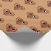 Abstracte Art Gold Glitter Heart Face Cadeaupapier (Hoek)