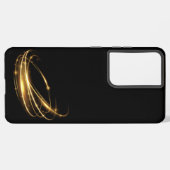 abstracte Art gouden spiraal lijn stijl Samsung Galaxy Hoesje (Linkerkant)