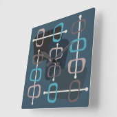 abstracte Art Hollow Rocks Blauwgroen uit 1950 Vierkante Klok (Hoek)