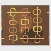 abstracte Art Hollow Rocks Brown uit de jaren 1950 Cadeaupapier (Vlak)