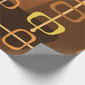 abstracte Art Hollow Rocks Brown uit de jaren 1950 Cadeaupapier (Hoek)