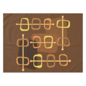 abstracte Art Hollow Rocks Brown uit de jaren 1950 Tafelkleed (Voorkant (Horizontaal))