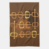 abstracte Art Hollow Rocks Brown uit de jaren 1950 Theedoek (Verticaal)