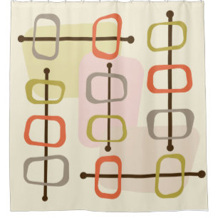 abstracte Art Hollow Rocks Chartreuse Green uit de Douchegordijn