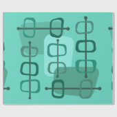 abstracte Art Hollow Rocks Turquoise uit de jaren  Cadeaupapier (Vlak)