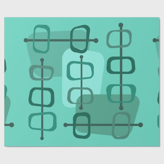 abstracte Art Hollow Rocks Turquoise uit de jaren  Cadeaupapier (Vlak)