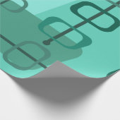 abstracte Art Hollow Rocks Turquoise uit de jaren  Cadeaupapier (Hoek)