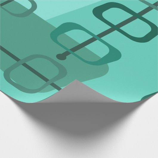 abstracte Art Hollow Rocks Turquoise uit de jaren  Cadeaupapier (Hoek)