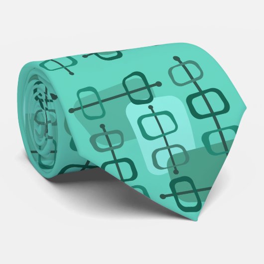 abstracte Art Hollow Rocks Turquoise uit de jaren  Stropdas (Opgerold)