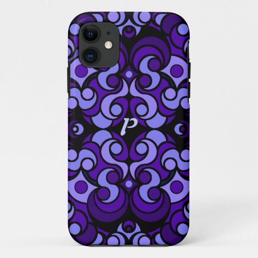 Abstracte Art iPad-draagtas in Paars Case-Mate iPhone Case (Achterkant)