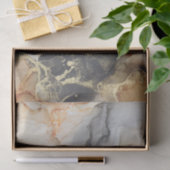 Abstracte Art Jewel Toned Citrus, Black & Gold Tissuepapier (Geschenk)