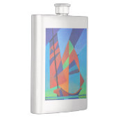 Abstracte art junk boat tegen Deep Blue Sky Flacon (Rechts)