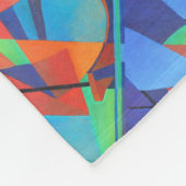 Abstracte art junk boat tegen Deep Blue Sky Fleece Deken (Hoek)