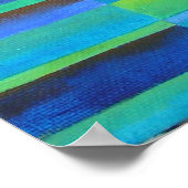 Abstracte art junk boat tegen Deep Blue Sky Poster (Hoek)