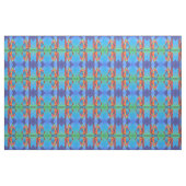 Abstracte art junk boat tegen Deep Blue Sky Stof (Yard (91,4 cm))