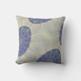 Abstracte Art Kleurrijke Eierpatroon op Blauwgrijs Kussen