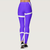 Abstracte Art Lavender Blue White Minimalism Leggings (Achterkant)