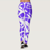 Abstracte Art Lavender Blue White Minimalism Leggings (Achterkant)
