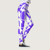 Abstracte Art Lavender Blue White Minimalism Leggings (Rechts)