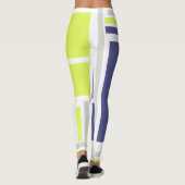 Abstracte Art Lavender Blue White Pastel Leggings (Achterkant)