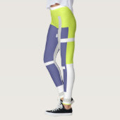 Abstracte Art Lavender Blue White Pastel Leggings (Links)