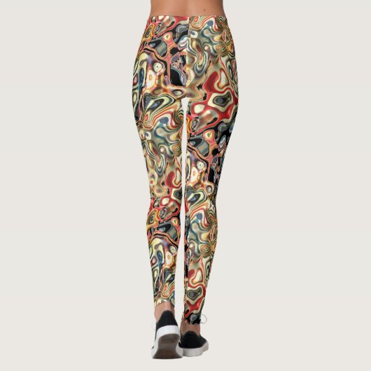 Abstracte art Leggings (Achterkant)