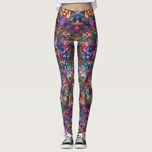 Abstracte art Leggings (Voorkant)