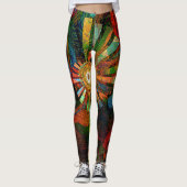 Abstracte art Leggings (Voorkant)