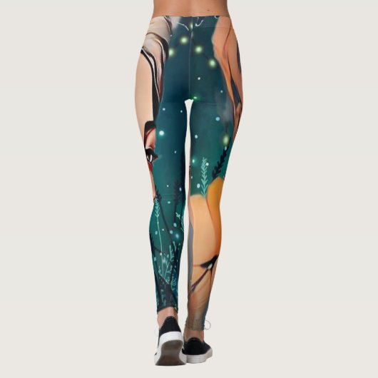 Abstracte art Leggings (Achterkant)