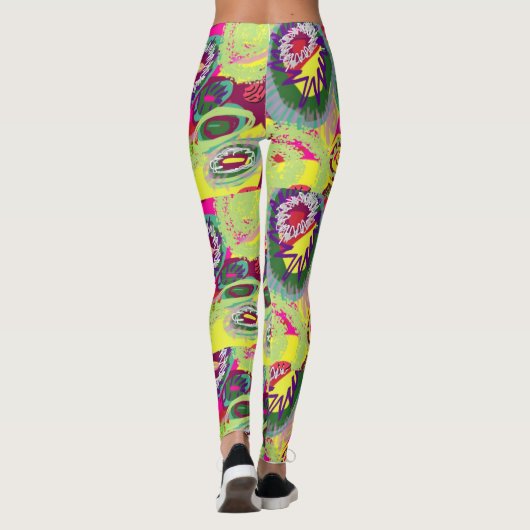 Abstracte art Leggings (Achterkant)