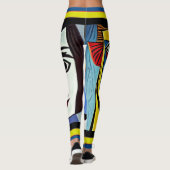 Abstracte art Leggings (Achterkant)