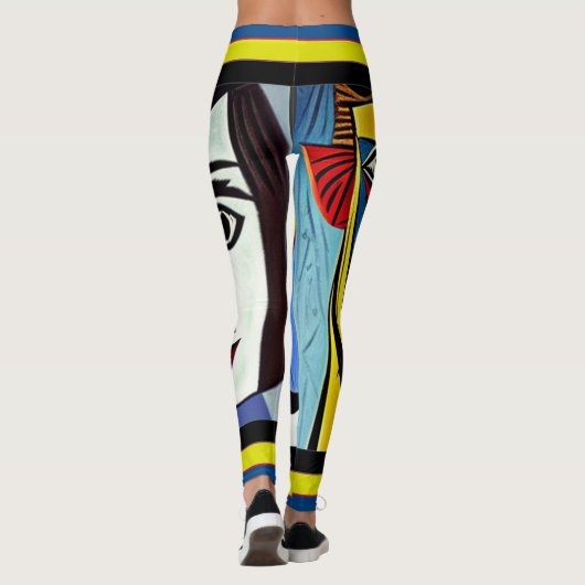Abstracte art Leggings (Achterkant)