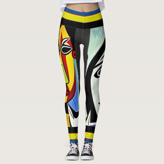 Abstracte art Leggings (Voorkant)