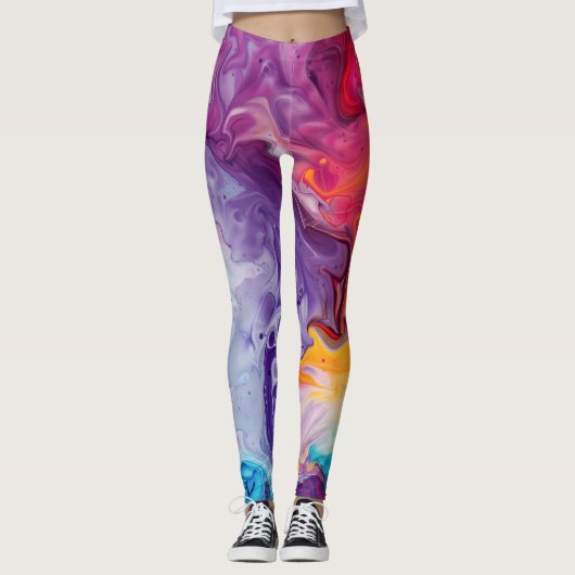 Abstracte art Leggings (Voorkant)